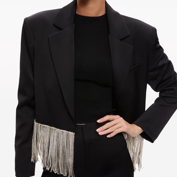 Gorgeous Alice and Olivia rhinestone trimmed short jacket.  Fabulous! - Picture 12 of 15